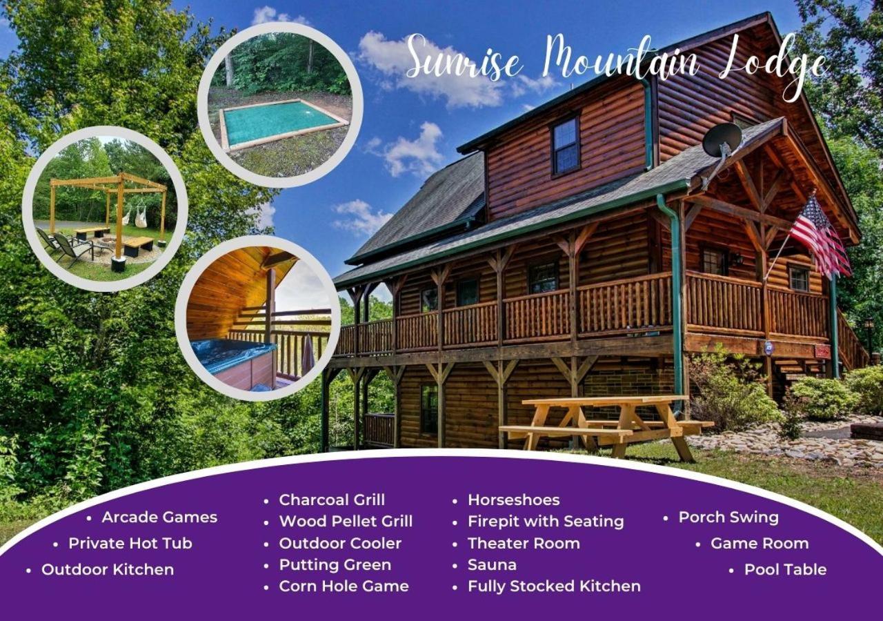 Fabulous Pet-Friendly, Family Cabin With Outdoor Kitchen, Hot Tub, Sauna, Fireplace, Theater Room, Arcade, Pool Table, And Fire Pit Within Minuties Of Dollywood Sevierville Luaran gambar